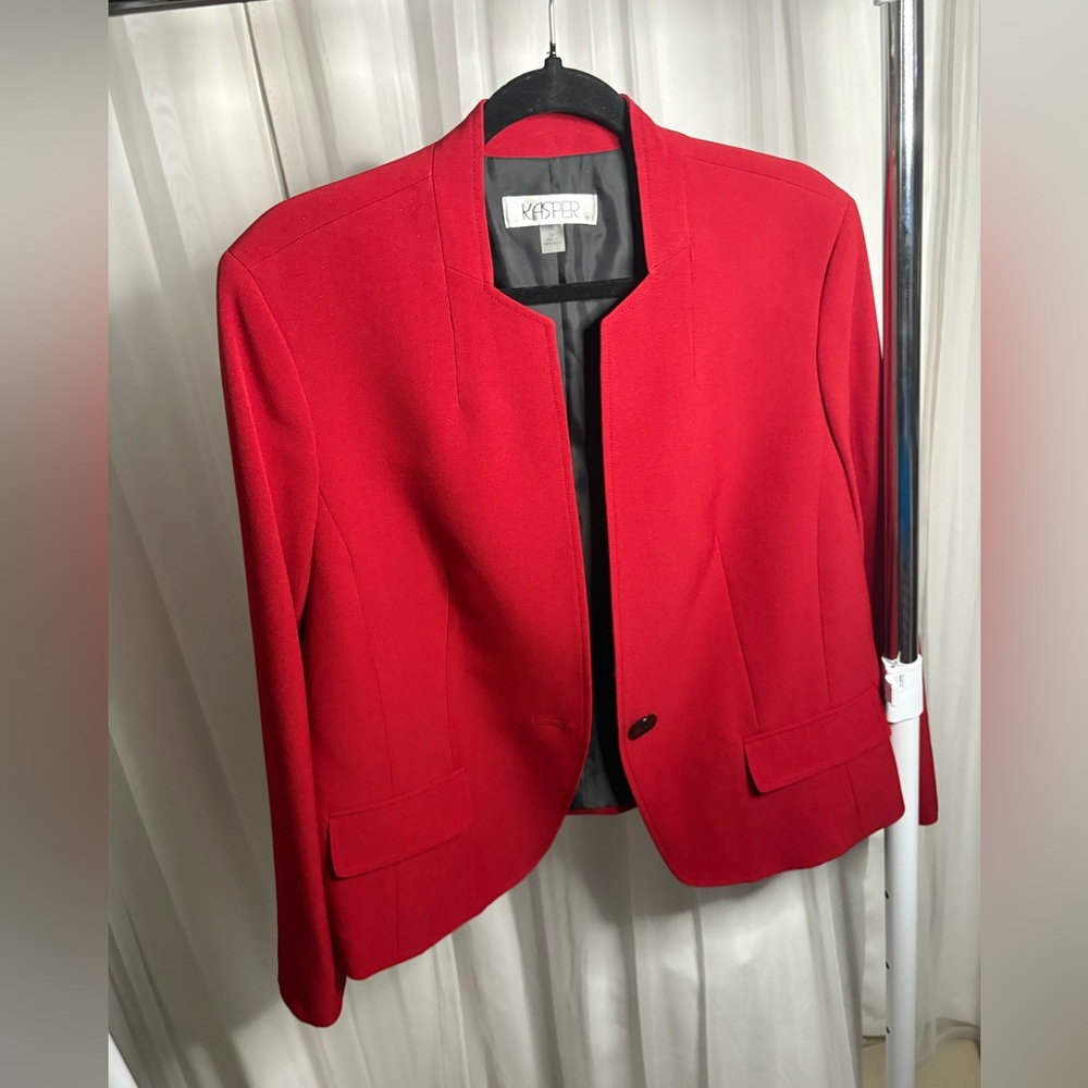 Kasper Women's Vibrant Red Suit Jacket